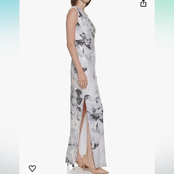 Calvin Klein Floral Evening Gown - Picture 5 of 17